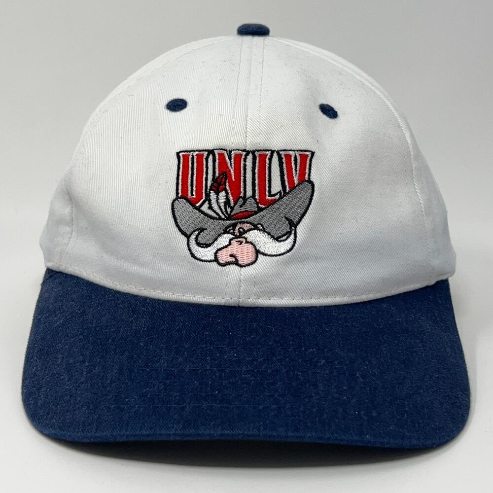 Vintage UNLV Runnin Rebels Nextlink Hat Baseball Cap White Las Vegas Strapback
